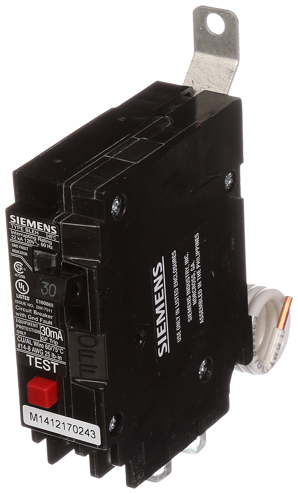 BRKR BLE2 GFCI 30mA 1P 120V 20A 10KA