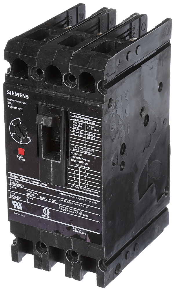BREAKER ED 3P 1A 600V LUGS-ETI