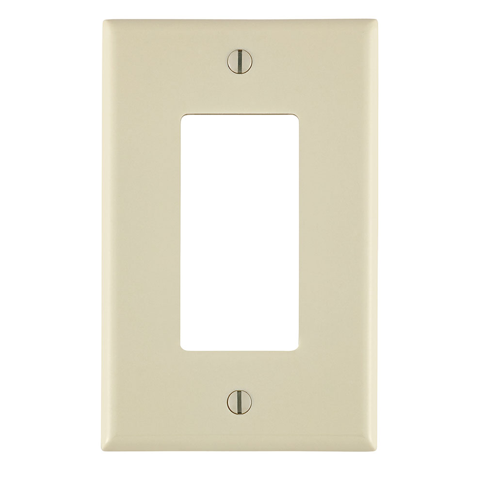 1-Gang Decora/GFCI Device Wallplate, Midway Size, Thermoset, Light Almond