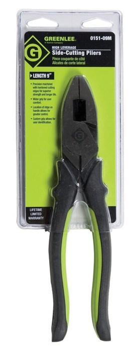 9" Molded Grip High-Leverage Side-Cutting Pliers