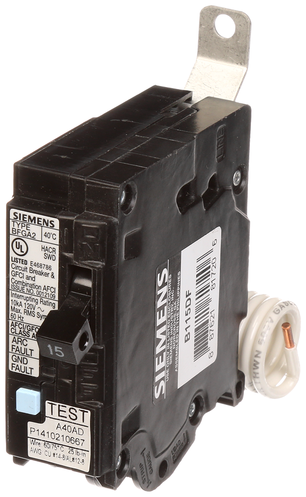 BRKR BFGA2 AFCI/GFCI 1P 120V 15A 10KA