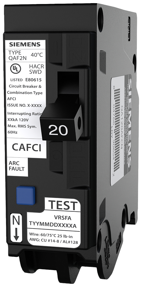 BRKR QAF2N AFCI 1P 120V 20A 10kA