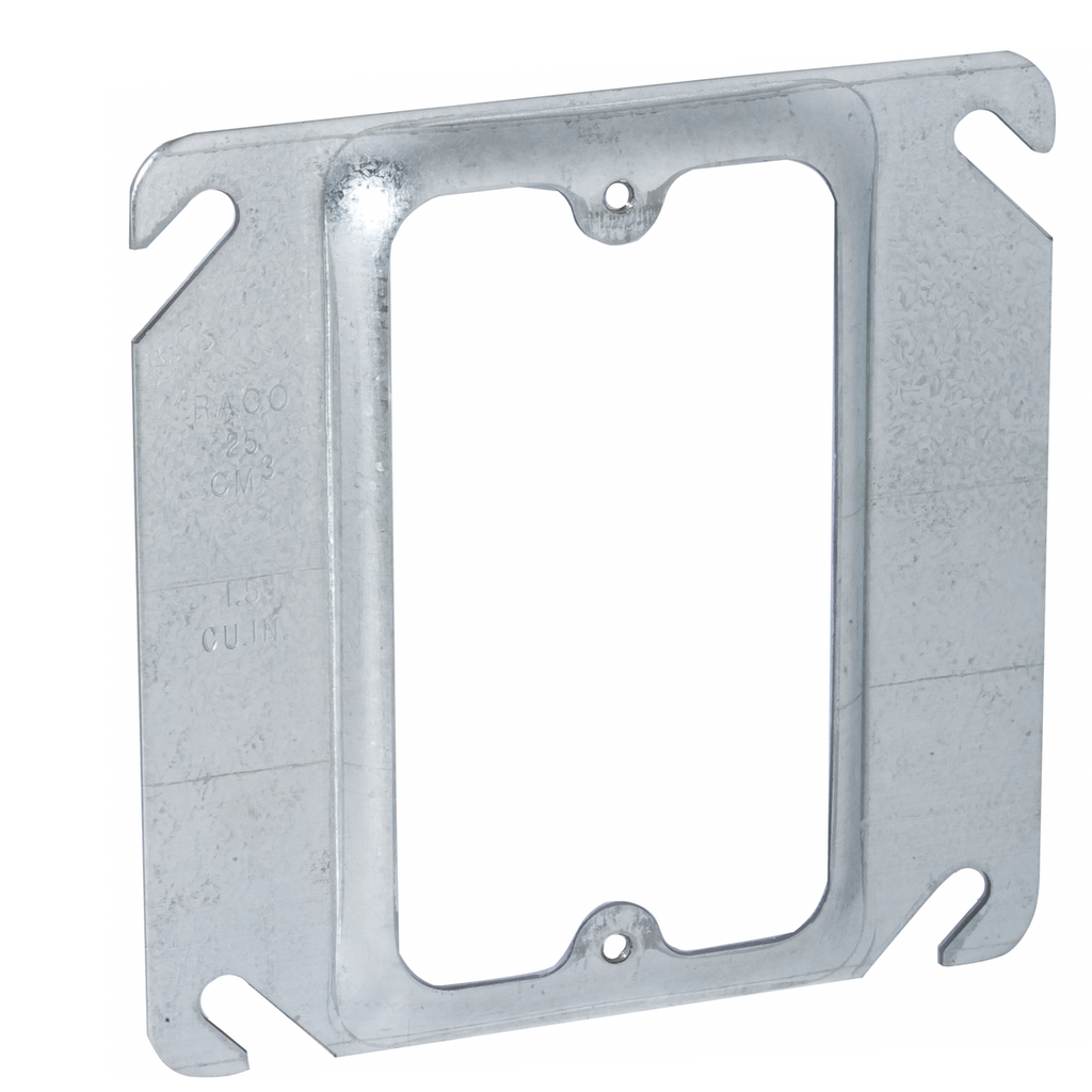 4 in. Square Cover, 1-Device, 1/4 in. Raised