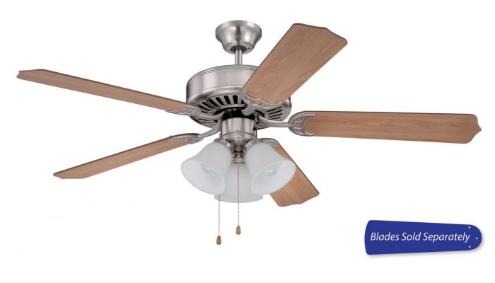 52" Ceiling Fan with Light (Blades Sold Separately) - C205BNK