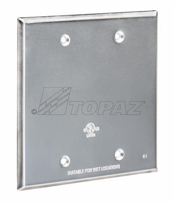 Blank Double Gang Weatherproof Cover With Gasket