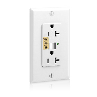 20 Amp, 125 Volt, Decora Plus Surge Protective Duplex Receptacle Outlet, Commercial Grade