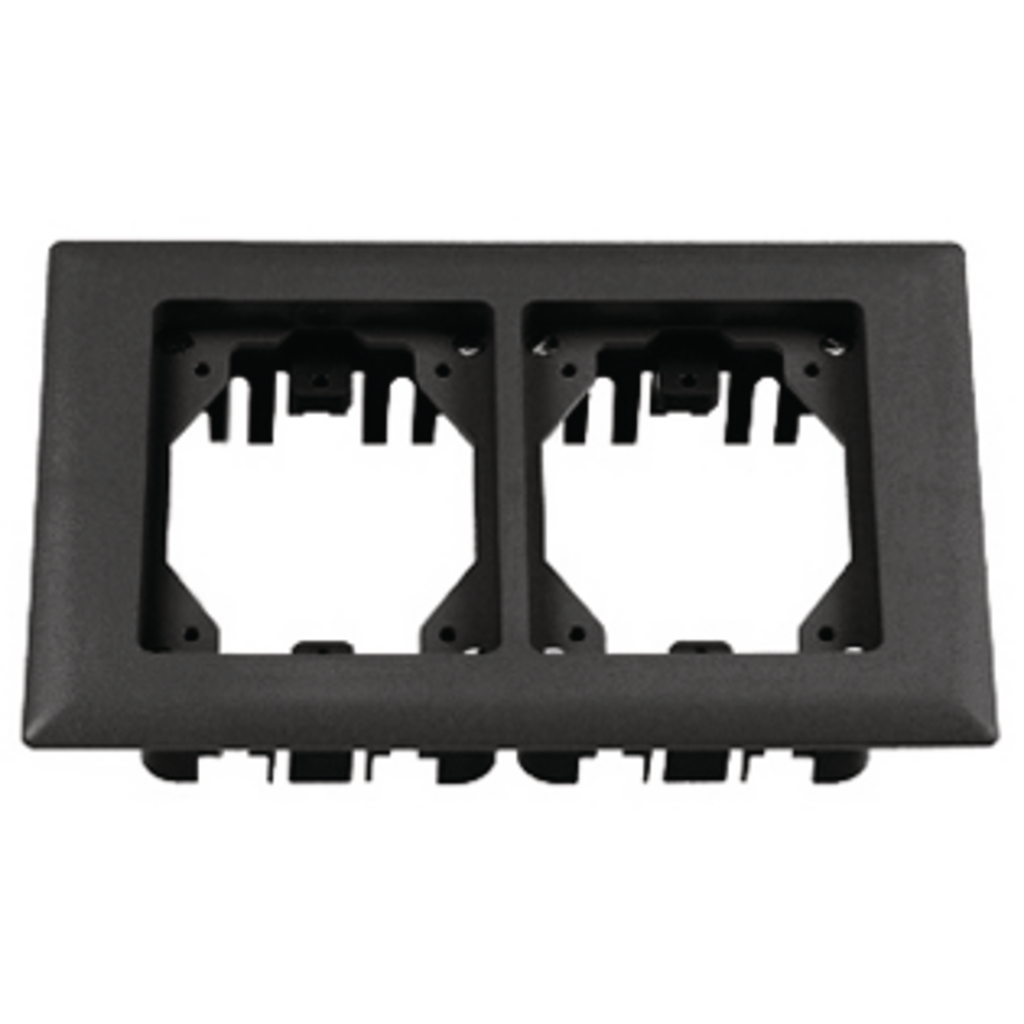 2-Gang Non-Metallic Carpet Flange, Black