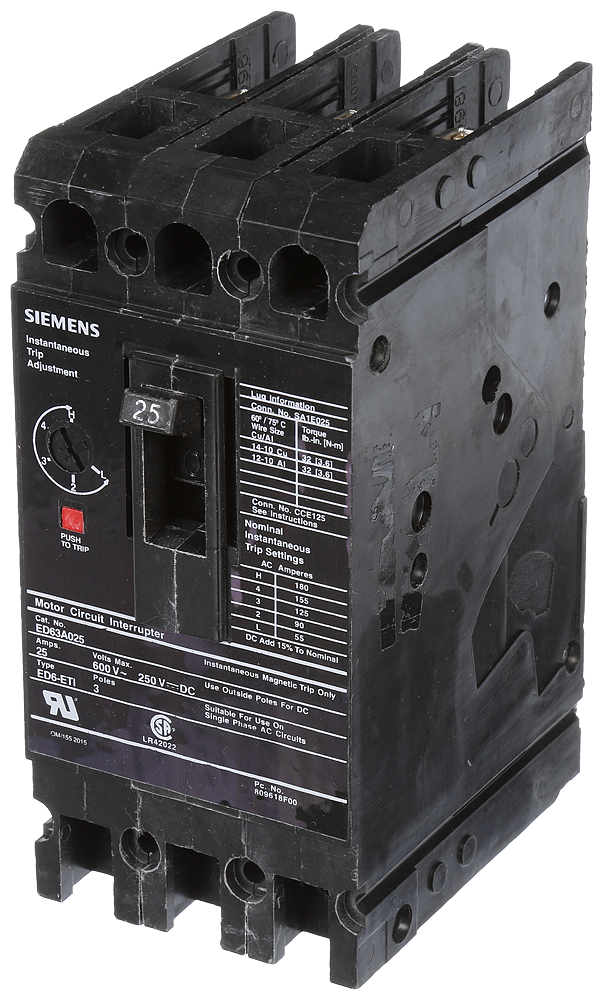 BREAKER ED 3P 25A 600V LUGS-ETI