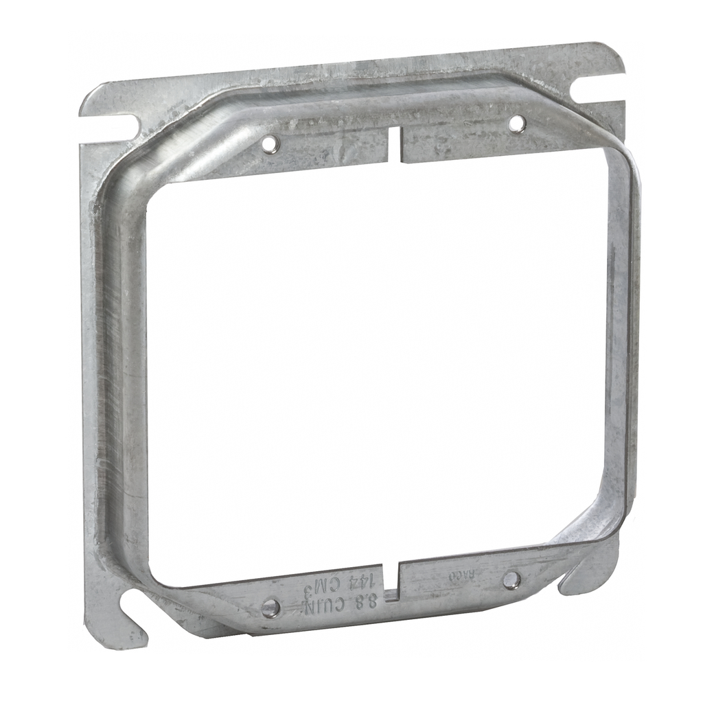 4 in. Square Cover, 2-Device, 3/4 in. Raised