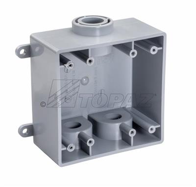3/4" Schedule 40 PVC FSCC Type Boxes, Double Gang
