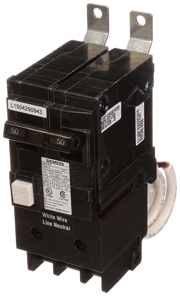BRKR BLF GFCI 5mA 2P 240V 40A 10kA