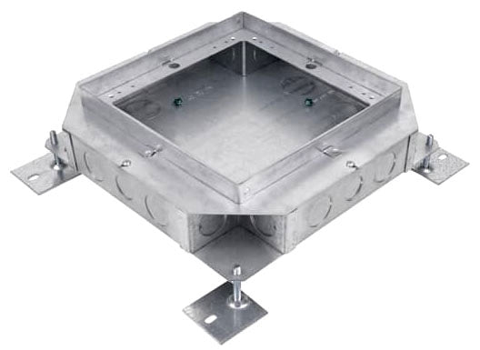 4GANG SVC FLR BOX 128CU IN. STL