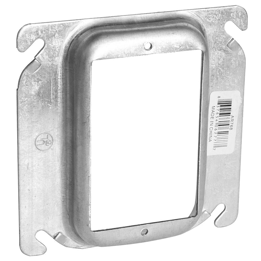 AR773 - 4S ONE GANG 3/4" RAISED STEEL DEVICE RING