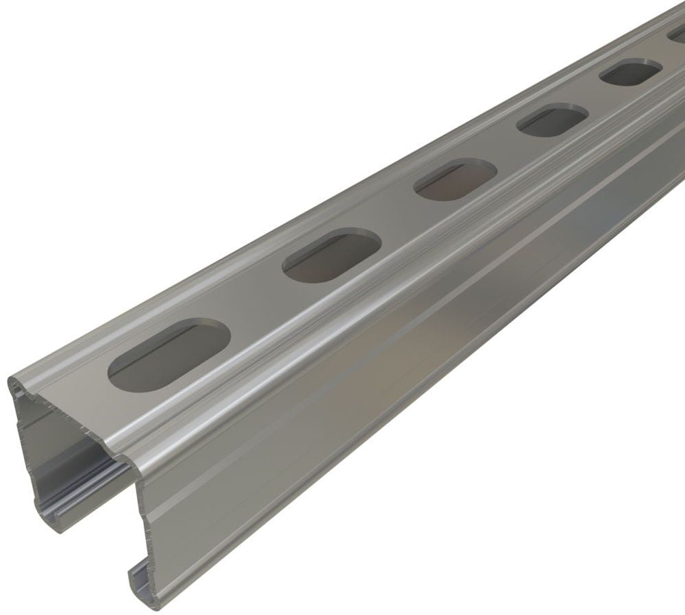 ALLIED PS210EH10 PS 210 EH 1 5/8 IN. X 1 5/8 IN. X 14 GA. CHANNEL WITH 1 1/8 IN. X 9/16 IN. ELONGATED HOLES ON 2 IN. CENTERS