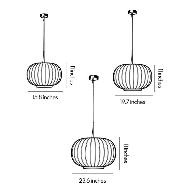 White Modern Chandelier Wabi-Sabi Silk Fabric Ceiling Light