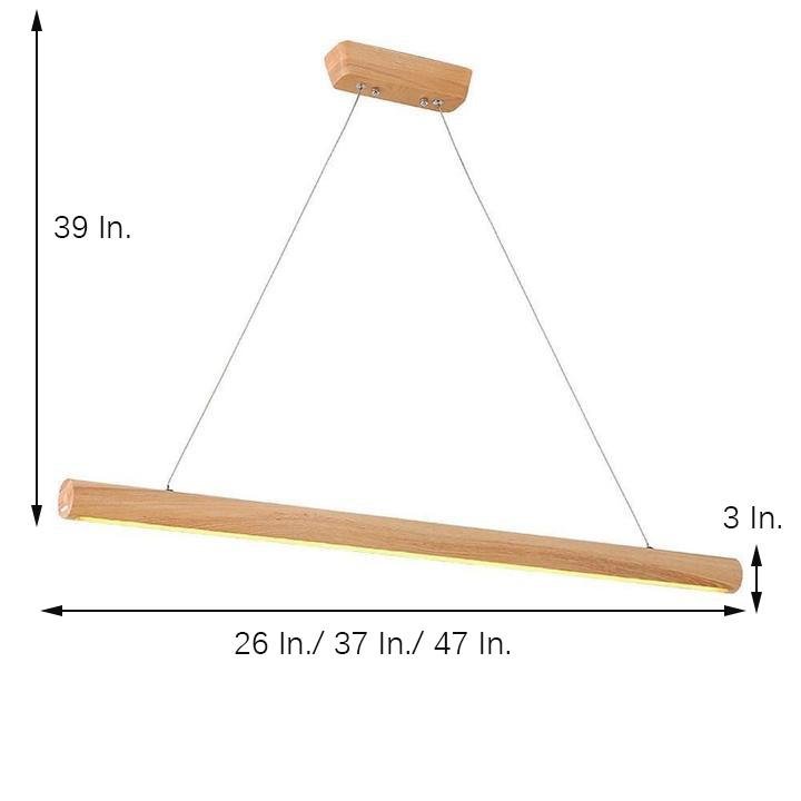 Wood Tube Design LED Modern Pendant Lighting Ceiling Lights