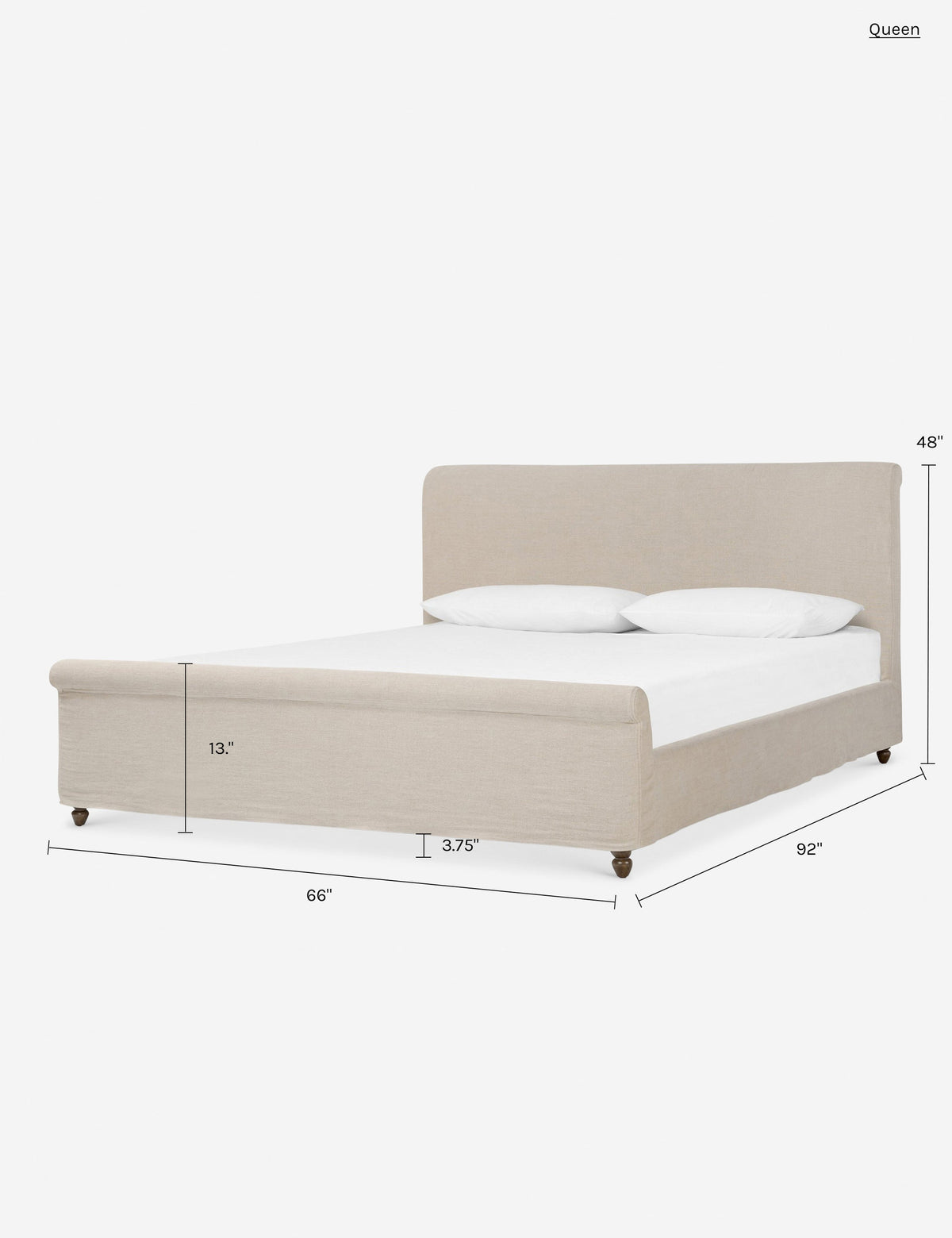 Dalia Slipcover Bed by Amber Lewis x Four Hands