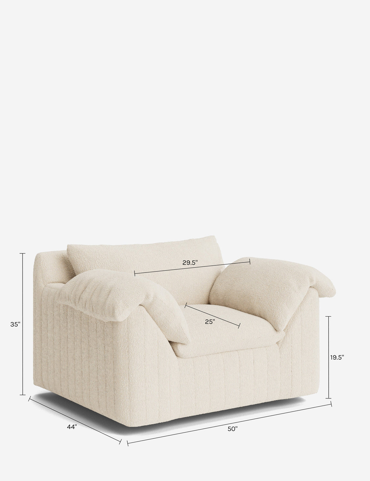 Yucca Swivel Chair by Carly Cushnie