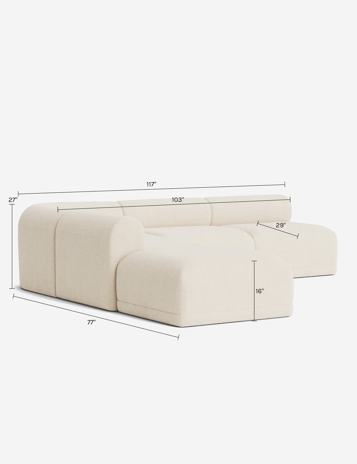 Carson Modular Sectional Sofa with Ottoman