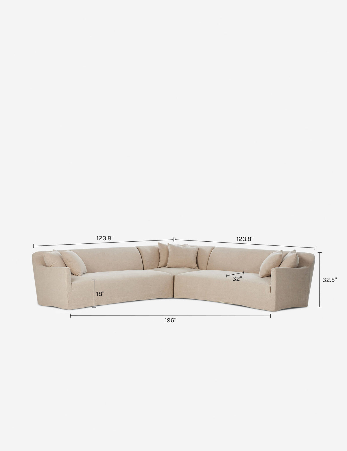 Lowell Slipcover Sectional Sofa by Amber Lewis x Four Hands
