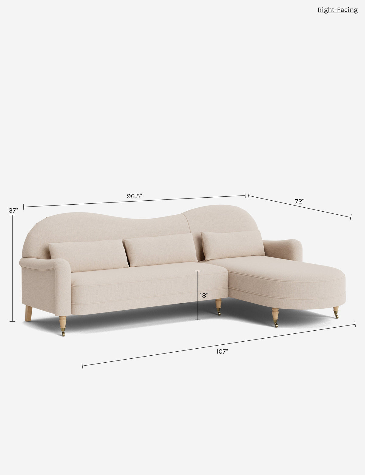 Middleton Chaise Sectional Sofa by Ginny Macdonald