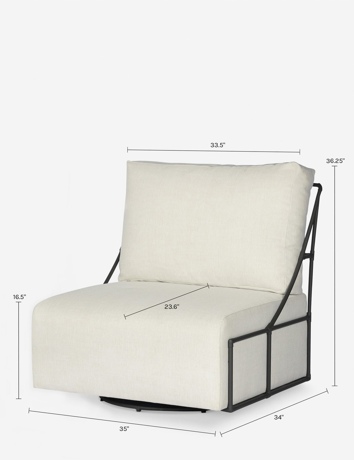Zelda Outdoor Swivel Chair