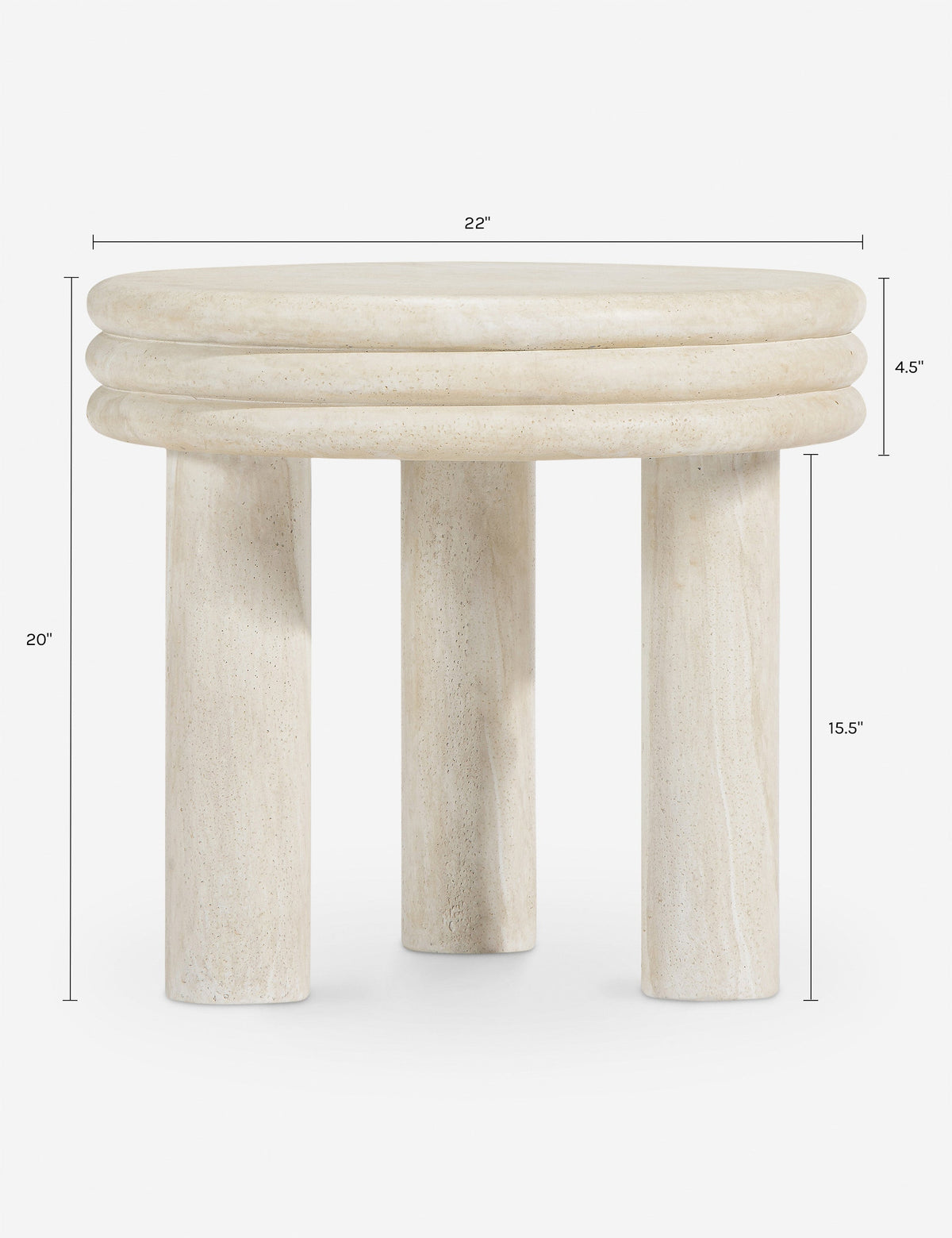 Roma Round Side Table by Button Atelier x Co.House Designs