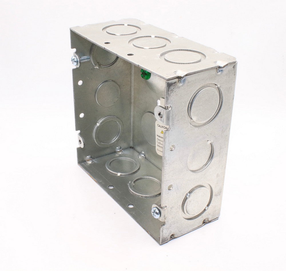 4-11/16 in. Square Box, Welded, 2-1/8 inch Deep with One 1/2 inch