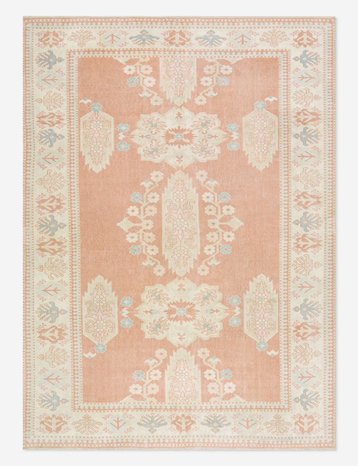 Vintage Turkish Hand-Knotted Wool Rug No. 490, 6' 8" x 9'