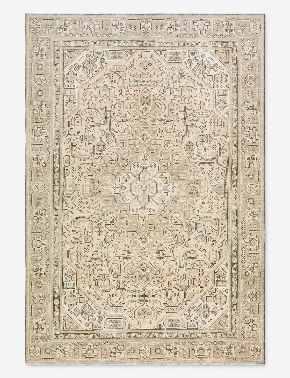 Vintage Turkish Hand-Knotted Wool Rug No. 528, 6' X 9'