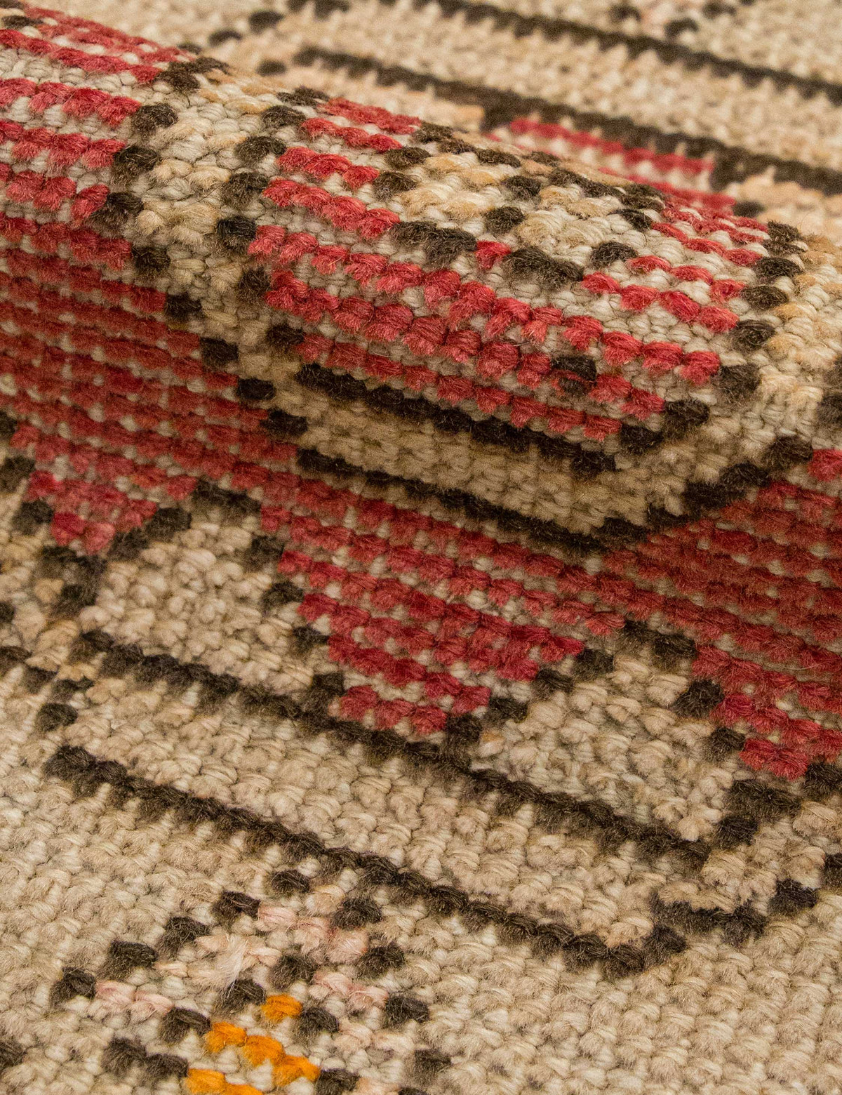 Vintage Turkish Hand-Knotted Wool Mini Rug No. 350, 1'6" x 3'