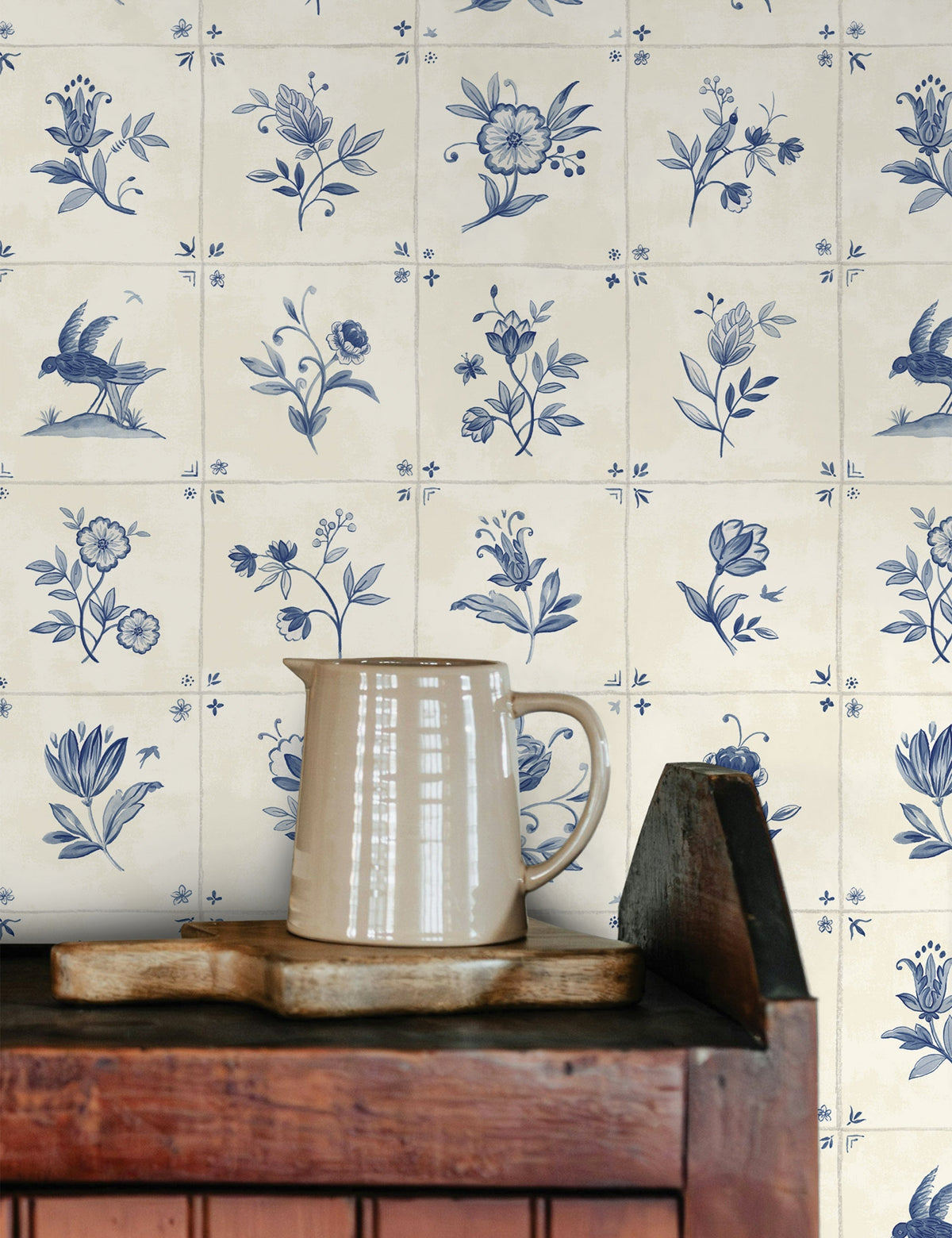 Azulejo Tile Textured Peel + Stick Wallpaper