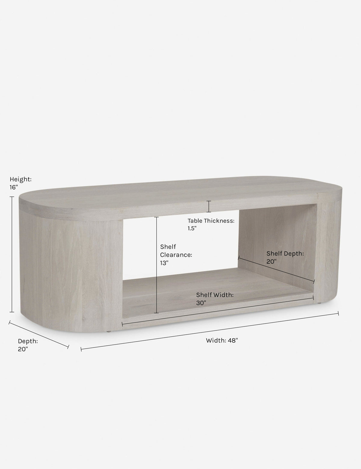 Luna Oval Coffee Table