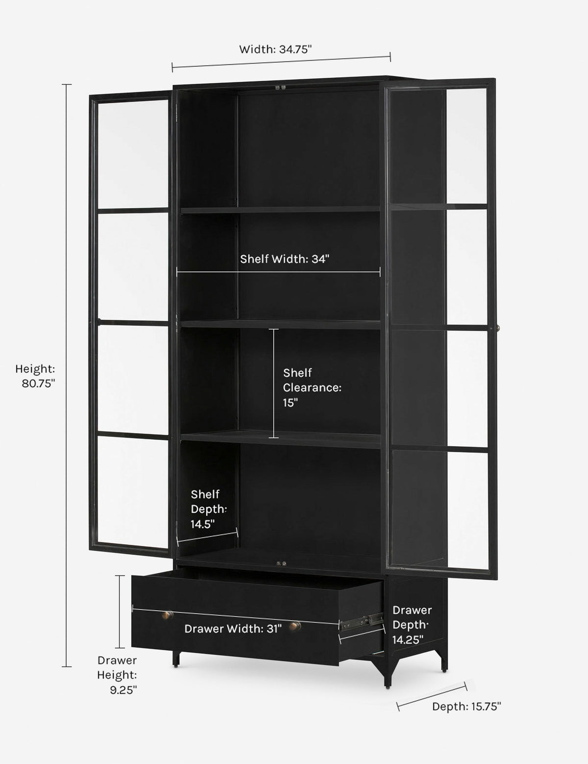 Malcom Curio Cabinet