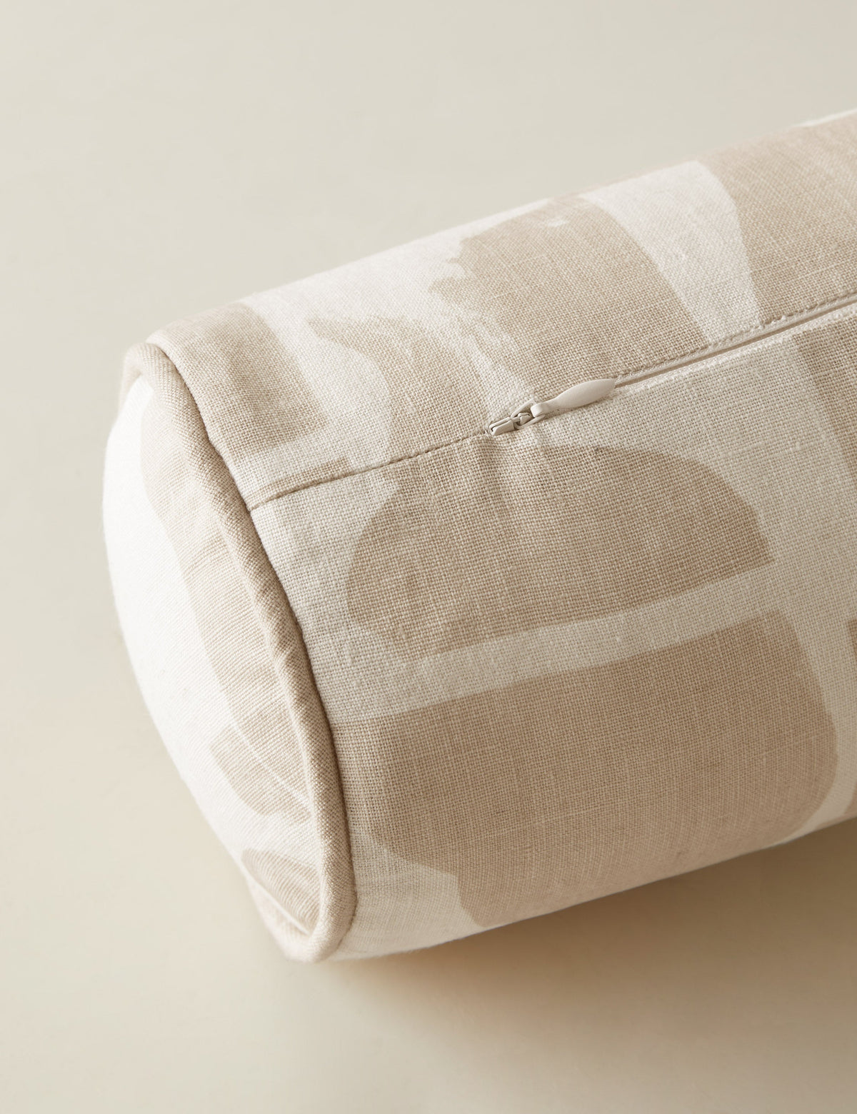 Organic Shapes Linen Bolster Pillow by Sarah Sherman Samuel