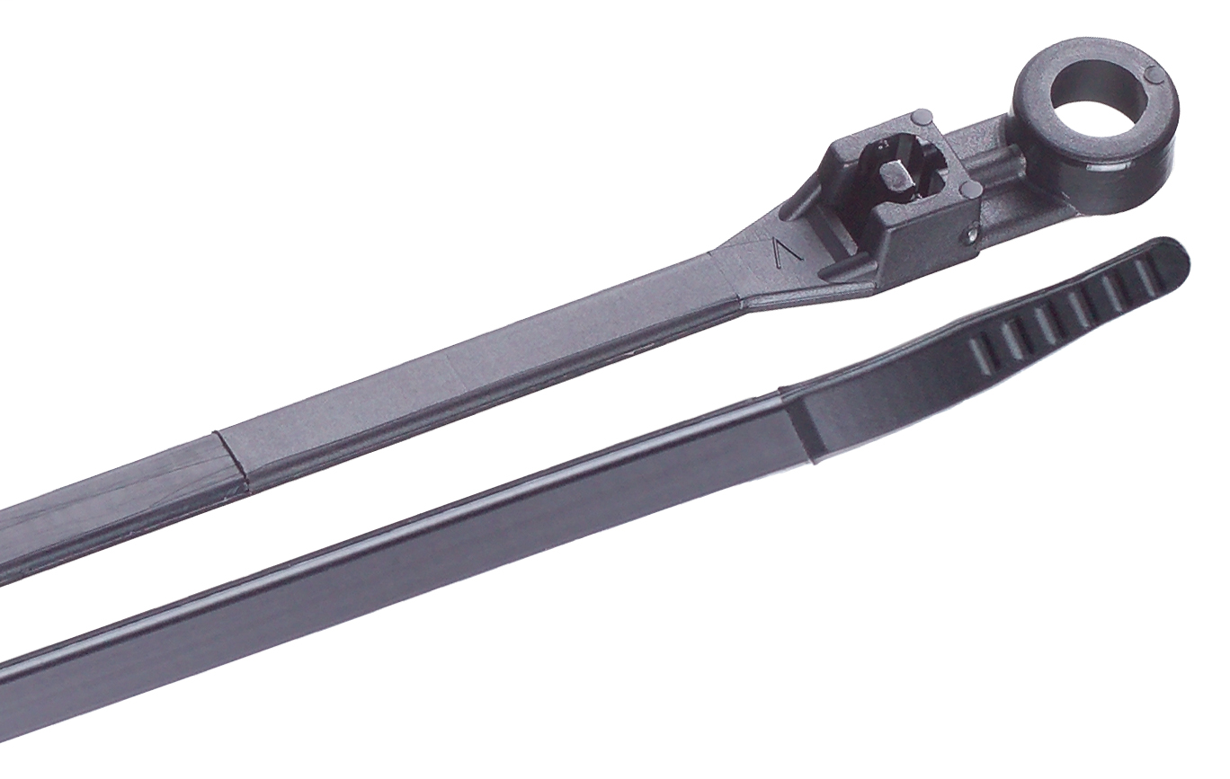 8" UV Black Mounting Cable Tie
