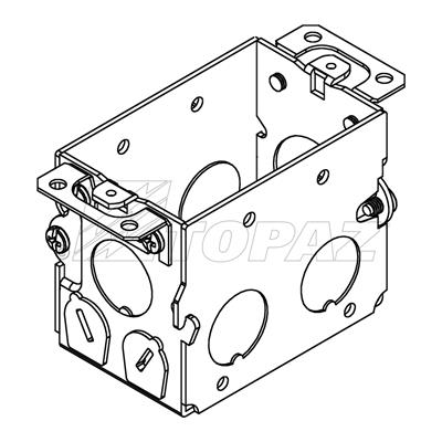 3" X 2" Gangable Switch Boxes 2-3/4" Deep 1/2" KO with MC Clamps