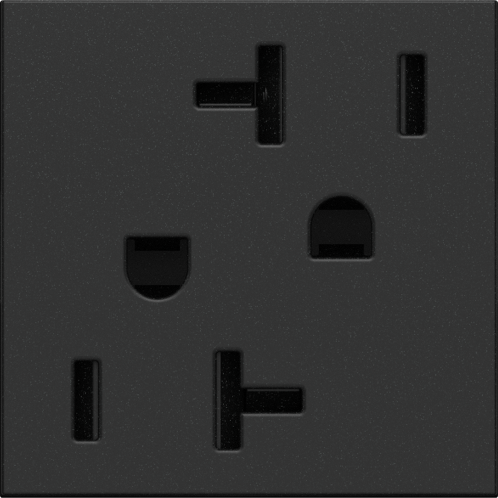 adorne® 20A Dual Tamper-Resistant Outlet, Graphite