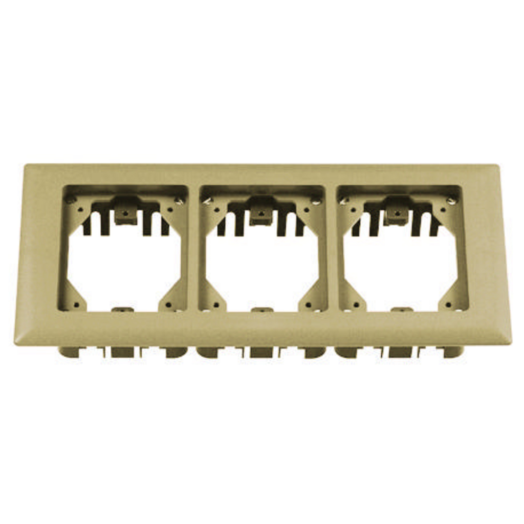 3-Gang Non-Metallic Carpet Flange, Ivory