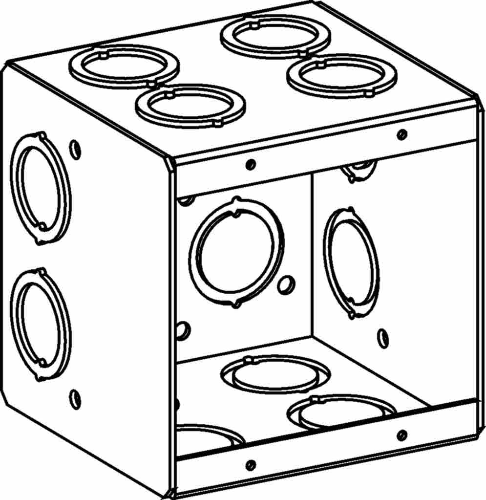 3-1/2" DEEP, 2-GANG MASONRY BOX WITH CKO