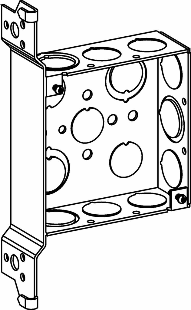 1-1/2" DEEP, 4" SQUARE (4S) BOX WELDED WITH MKO & WB BRACKET