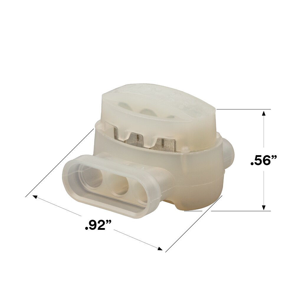 3M Scotchlok Electrical IDC 314U-POUCH, Pigtail, Self-Stripping, White, 22-14 AWG, 50 per pouch, 500 /Case
