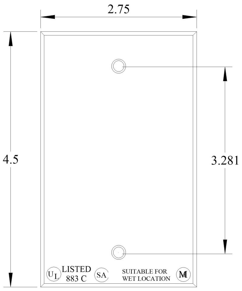 30278W, Weatherproof Electrical Box Blank Cover