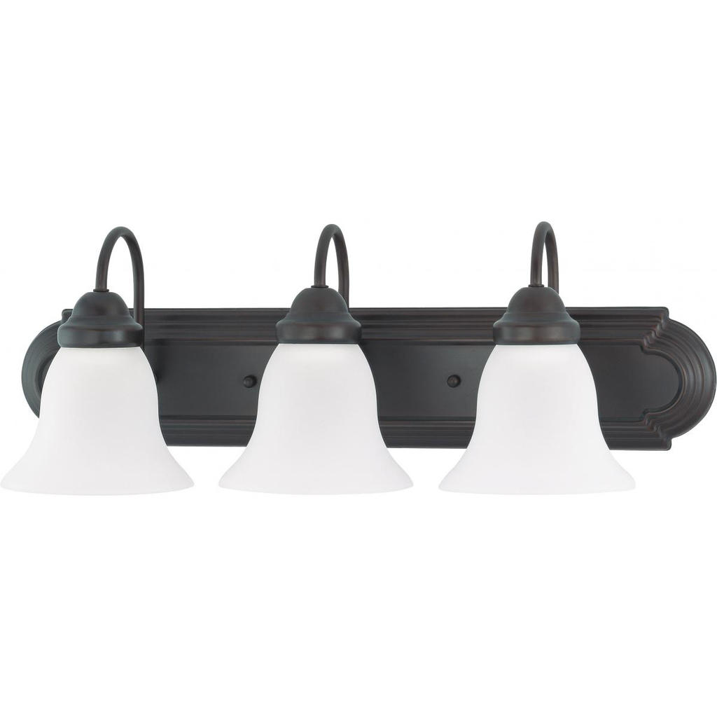 Ballerina - 3 Light 24" Vanity with Frosted White Glass, Color retail packaging