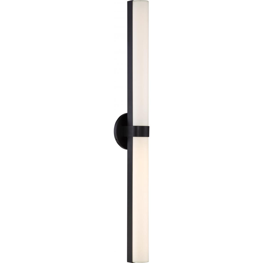 Bond - Double LED Vanity with White Acrylic Lens - Aged Bronze Finish