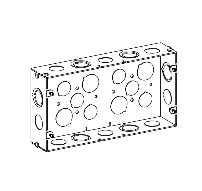 1-5/8" DEEP, 3-GANG MULTIGANG SWITCH BOX