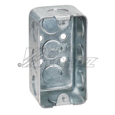 4" X 2" Steel Rectangle Drawn Handy Boxes 1-7/8" Deep 1/2" KO