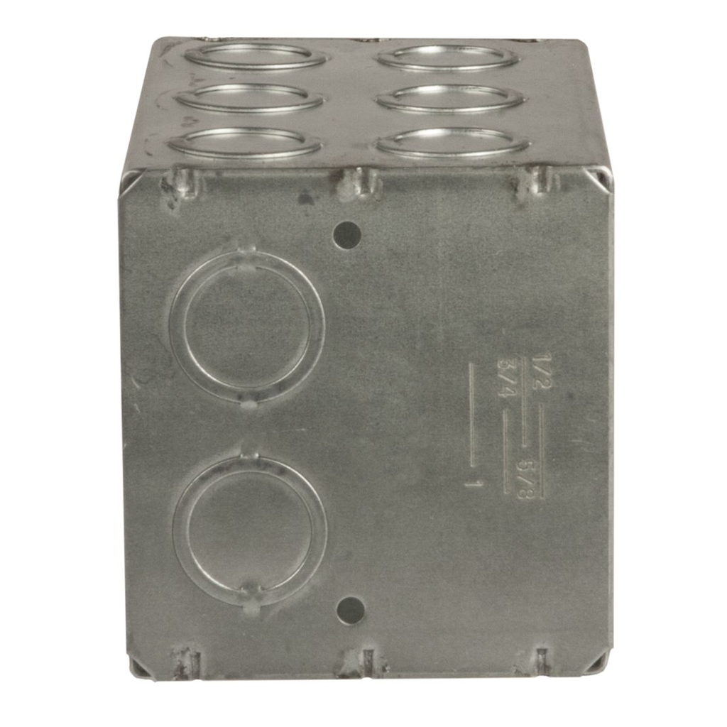3-Gang Masonry Box, Nongangable, 3-1/2 in. Deep, Nineteen Concentric KO’s
