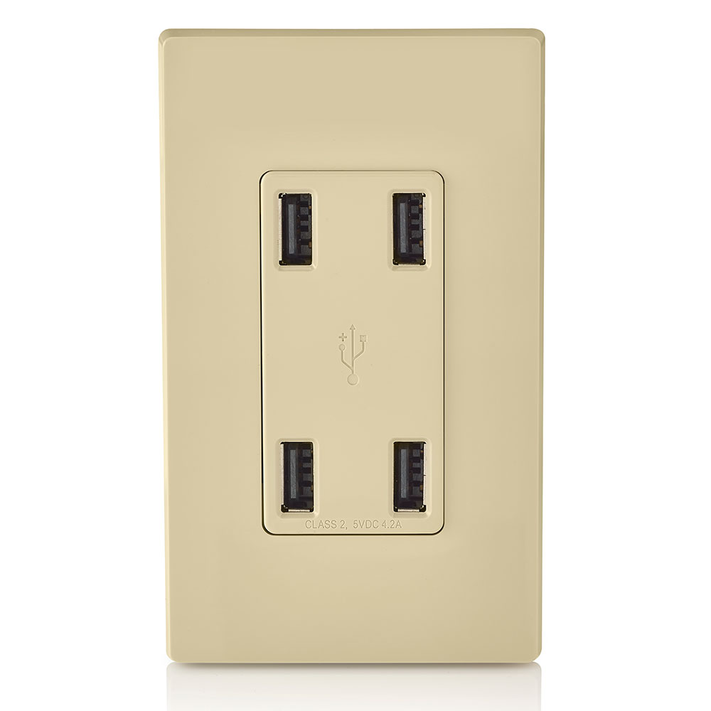 4.2A 4-Port USB Type-A Wall Outlet Charger