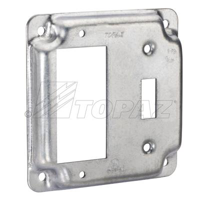 4" Square Industrial Covers GFI/Toggle 5/8"